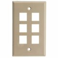 Cable Wholesale 4 Keystone Jack Decora Wall Plate Insert - White 302-4D-W